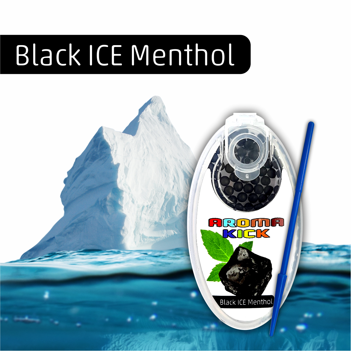 Aroma Kick Black Menthol 100 Kapseln der ultimative Mentholgeschmack für Deine Zigarette nur bei uns als super starkes Mentholerlebnis