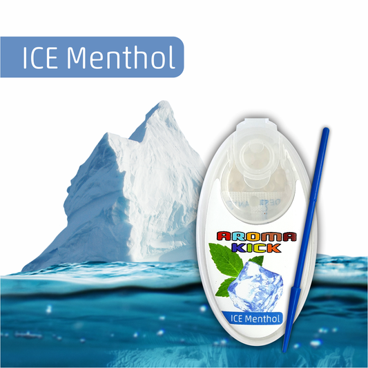 Aroma Kick ICE  Menthol 100 Kapseln der ultimative Mentholgeschmack für Deine Zigarette nur bei uns als super starkes Mentholerlebnis